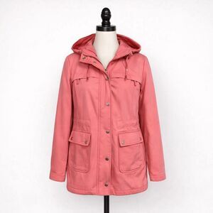 Isaac Mizrahi Live Pink Hooded Anorak Jacket Women’s XS | Softshell Utility Rain
